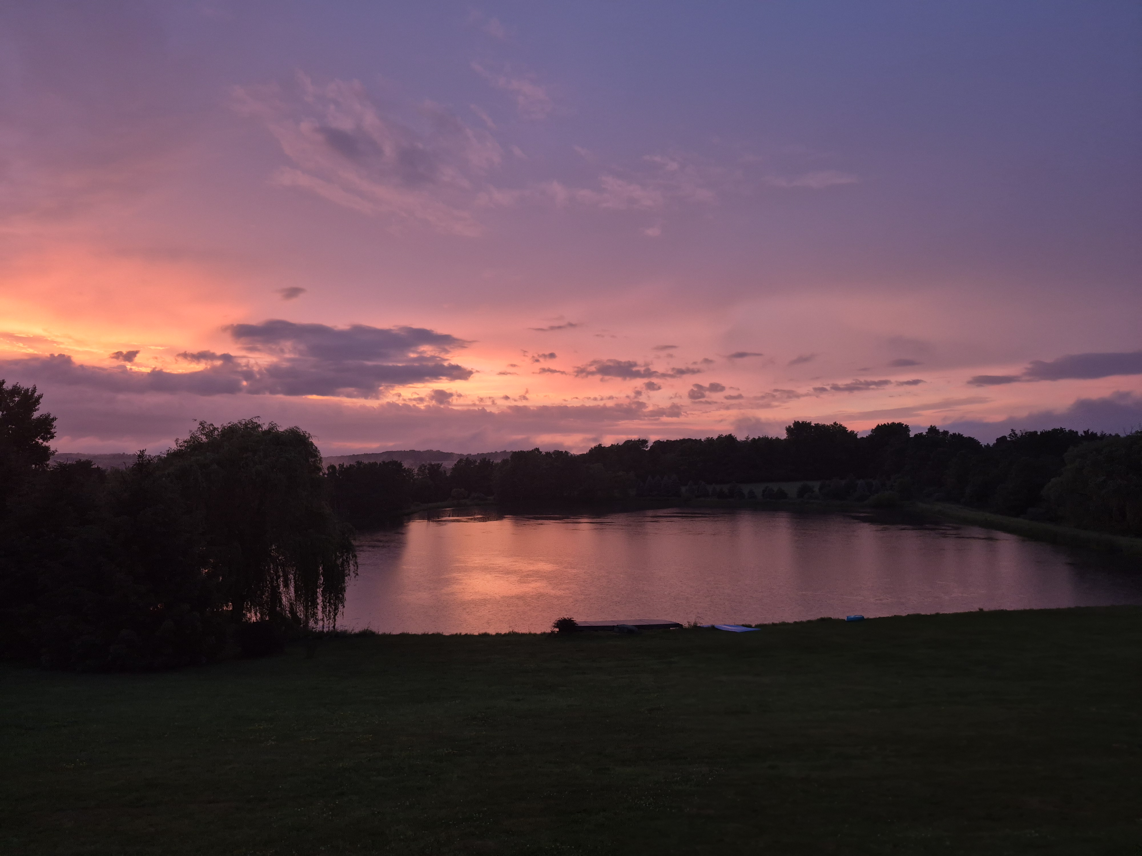 Lake and sunset during race weekend